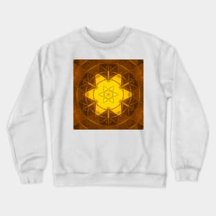 Mosaic Kaleidoscope Flower Yellow Crewneck Sweatshirt